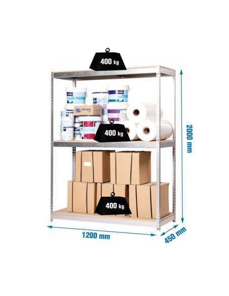 Estantería SIMONRACK Ecoforte 1204-3 Galvanizada sin bandejas