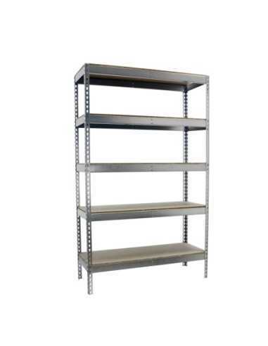 Estantería SIMONRACK Ecoforte 1204-5 chipboard 3000 Galvanizada/Madera | Estantería sin tornillos ECOFORTE para carga media-alta