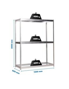 Estantería SIMONRACK Ecoforte 1206-3 Galvanizada sin bandejas