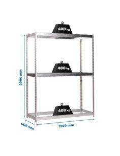 Estantería SIMONRACK Ecoforte 1206-3 Galvanizada sin bandejas