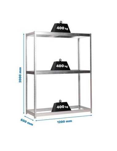 Estantería SIMONRACK Ecoforte 1206-3 Galvanizada sin bandejas