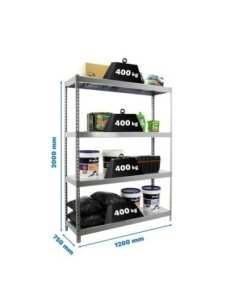 Estantería SIMONRACK Ecoforte 1207-4 metal gris/galva