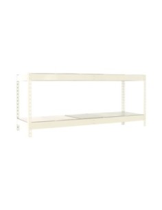 Estantería SIMONRACK Ecoforte 1504-2 metal 900 blanco/Galvanizada | Estantería sin tornillos ECOFORTE para carga media-alta