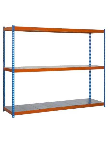Estantería SIMONRACK Ecoforte 1504-3 metal 1500 azul/naranja/Galvanizada | Estantería sin tornillos ECOFORTE para carga media-al