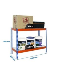 Estantería SIMONRACK Ecoforte 1506-2 metal 900 azul/naranja/Galvanizada | Estantería sin tornillos ECOFORTE para carga media-alt