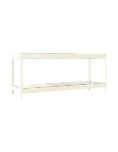Estantería SIMONRACK Ecoforte 1506-2 metal 900 blanco/Galvanizada | Estantería sin tornillos ECOFORTE para carga media-alta