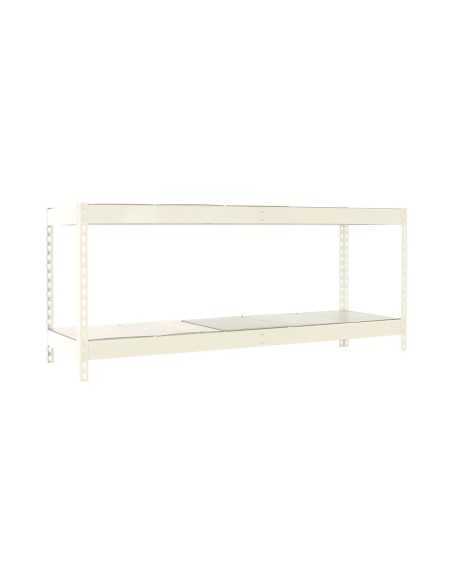 Estantería SIMONRACK Ecoforte 1506-2 metal 900 blanco/Galvanizada | Estantería sin tornillos ECOFORTE para carga media-alta