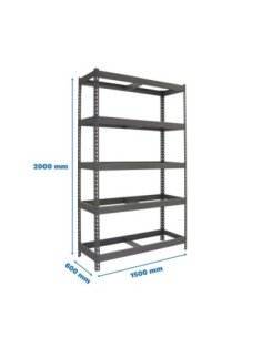 Estantería SIMONRACK Ecoforte 1506-5 Gris sin bandejas