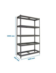 Estantería SIMONRACK Ecoforte 1804-5 Gris (sin bandejas)