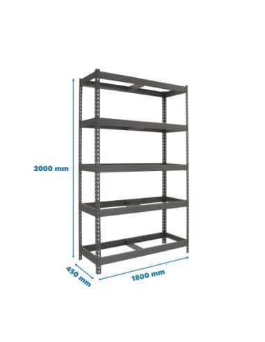 Estantería SIMONRACK Ecoforte 1804-5 Gris (sin bandejas)