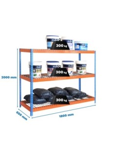 Estantería SIMONRACK Ecoforte 1806-3 rex azul/naranja
