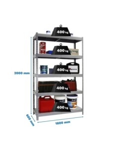 Estantería SIMONRACK Ecoforte 1806-5 Metal Galvanizada Galvanizada