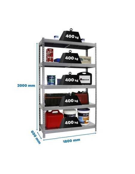 Estantería SIMONRACK Ecoforte 1806-5 Metal Gris Galvanizada