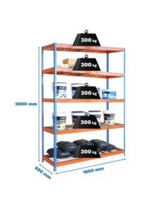 Estantería SIMONRACK Ecoforte 1806-5 rex Azul Naranja