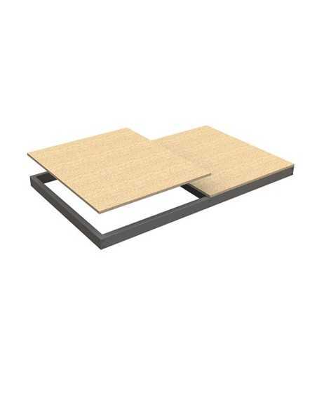 Estante Adicional SIMONRACK Ecoforte 1806 chipboard gris | Estantería sin tornillos ECOFORTE para carga media-alta