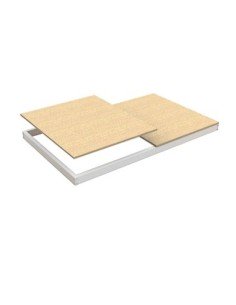Estante Adicional SIMONRACK Ecoforte chipboard 1204 blanco/Madera | Estantería sin tornillos ECOFORTE para carga media-alta