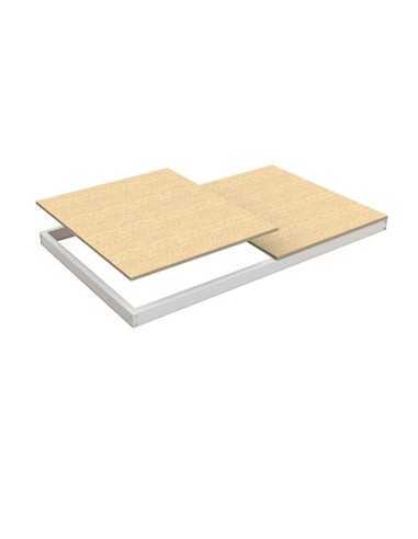 Estante Adicional SIMONRACK Ecoforte chipboard 1204 blanco/Madera | Estantería sin tornillos ECOFORTE para carga media-alta