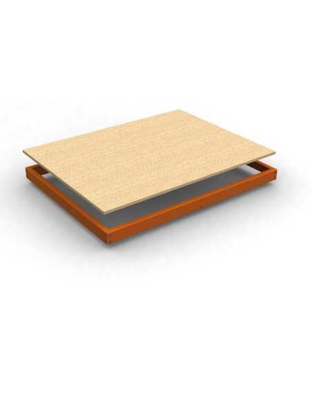 Estante Adicional SIMONRACK Ecoforte chipboard 1204 naranja | Estantería sin tornillos ECOFORTE para carga media-alta