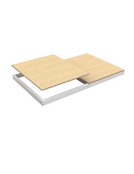 Estante Adicional SIMONRACK Ecoforte chipboard 1504 blanco/Madera | Estantería sin tornillos ECOFORTE para carga media-alta