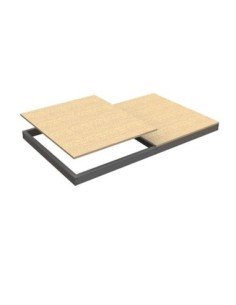 Estante Adicional SIMONRACK Ecoforte chipboard 1506 gris | Estantería sin tornillos ECOFORTE para carga media-alta