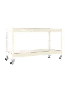 Estantería SIMONRACK Ecoforte con Ruedas 1204-2 metal 900 blanco/Galvanizada | Estantería sin tornillos ECOFORTE para carga medi