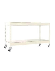 Estantería SIMONRACK Ecoforte con Ruedas 1206-2 metal 900 blanco/Galvanizada | Estantería sin tornillos ECOFORTE para carga medi