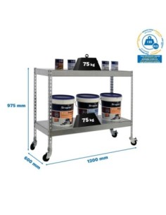Estantería SIMONRACK Ecoforte con Ruedas 1206-2 metal 900 Galvanizada/Galvanizada 2