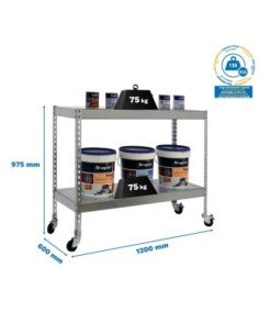 Estantería SIMONRACK Ecoforte con Ruedas 1206-2 metal 900 Galvanizada/Galvanizada 2