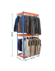 Estantería Guardarropa SIMONCLOTHIGN for. Double 2/251575 azul/naranj | Taquilla metálica SimonLocker para vestuarios y oficinas