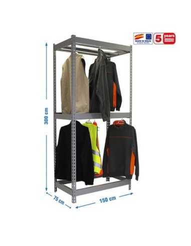 Estantería Guardarropa SIMONCLOTHIGN for. Double 3/301575 gris | Taquilla metálica SimonLocker para vestuarios y oficinas