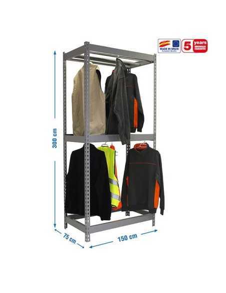 Estantería Guardarropa SIMONCLOTHIGN for. Double 3/301575 gris | Taquilla metálica SimonLocker para vestuarios y oficinas