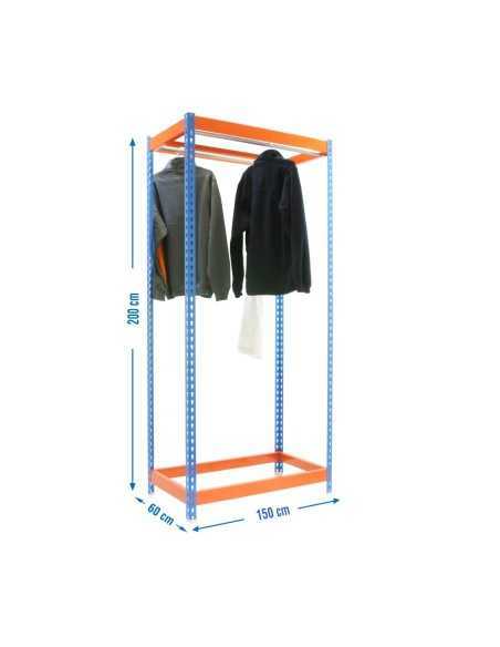 Estantería Guardarropa SIMONCLOTHIGN for. Single 2/201560 azul/naran | Taquilla metálica SimonLocker para vestuarios y oficinas