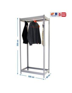 Estantería Guardarropa SIMONCLOTHIGN for. Single 2/251560 gris | Taquilla metálica SimonLocker para vestuarios y oficinas