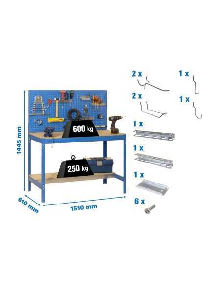 Estantería SIMONRACK Pack simonwork bt2 1500 azul/mad+ 9accs