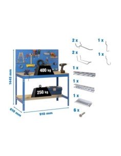 Estantería SIMONRACK Pack simonwork bt2 900 azul/mad+ 9accs