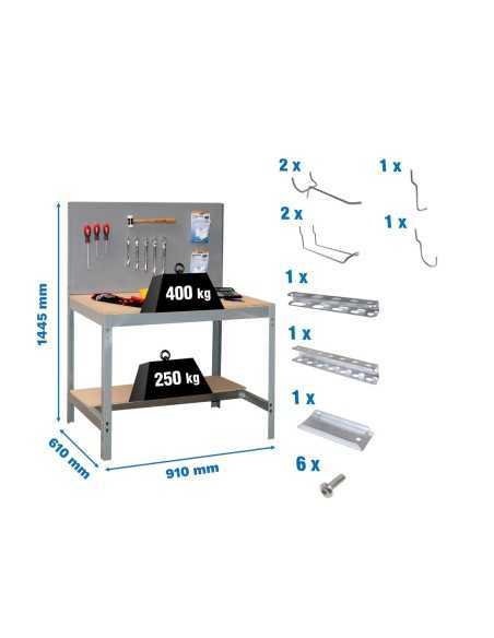 Estantería SIMONRACK Pack simonwork bt2 900 gris/mad+ 9accs