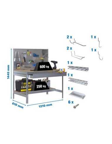Estantería SIMONRACK Pack simonwork bt2 box 1200 galva/mad+ 9accs