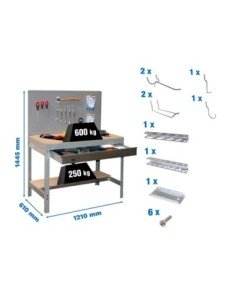 Estantería SIMONRACK Pack simonwork bt2 box 1200 gris/mad+ 9accs