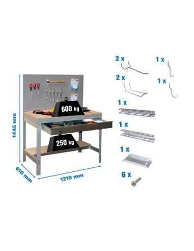 Estantería SIMONRACK Pack simonwork bt2 box 1200 gris/mad+ 9accs