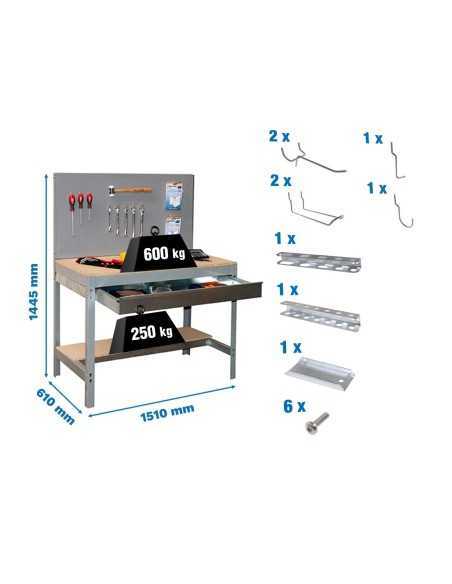 Estantería SIMONRACK Pack simonwork bt2 box 1500 gris/mad+ 9accs