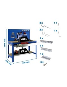 Estantería SIMONRACK Pack simonwork bt2 box 900 azul/mad+ 9accs