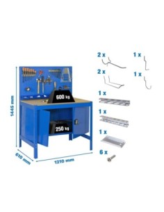 Estantería SIMONRACK Pack simonwork bt2 cabinet 1200 azul/mad+ 9accs