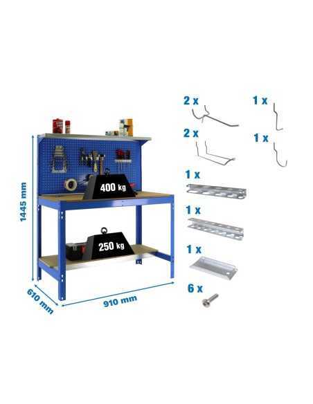 Estantería SIMONRACK Pack simonwork bt3 900 azul/mad+ 9accs