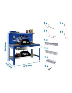 Estantería SIMONRACK Pack simonwork bt3 box 1500 azul/mad+ 9accs