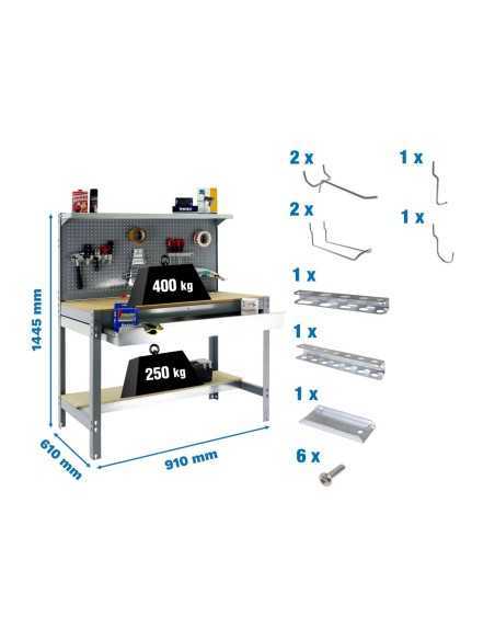 Estantería SIMONRACK Pack simonwork bt3 box 900 gris/mad+ 9accs