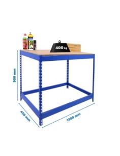 Mesa de Trabajo SIMONRACK Simonwork basic 1 901245-1 azul/madera