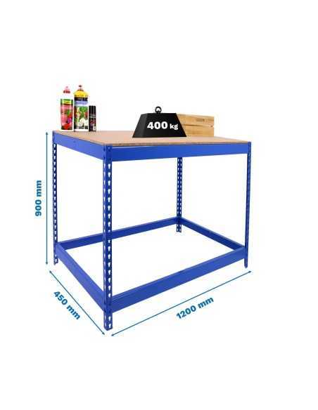 Mesa de Trabajo SIMONRACK Simonwork basic 1 901245-1 azul/madera