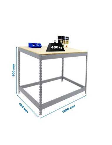 Mesa de Trabajo SIMONRACK Simonwork basic 1 901245-1 galva/madera