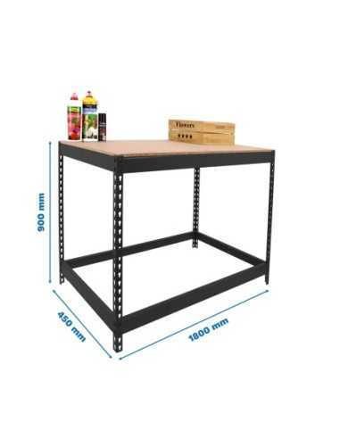 Mesa de Trabajo SIMONWORK Basic 1 901845-1 antracita/madera | Mesa de trabajo SimonRack profesional y resistente