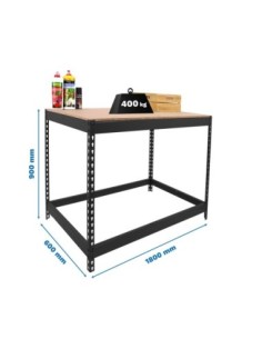 Mesa de Trabajo SIMONWORK Basic 1 901860-1 antracita/madera | Mesa de trabajo SimonRack profesional y resistente